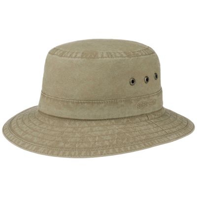 Stetson Bucket Delave Organic Cotton - Olive - Unisex - XL - Partioaitta