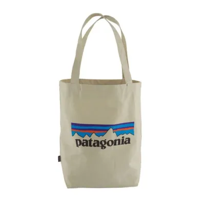 Patagonia Market Tote - P-6 Logo: Bleached Stone - Unisex - OneSize - Partioaitta
