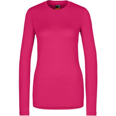 Icebreaker W Merino 200 Oasis Ls Crewe - Electron Pink - Naiset - L - Partioaitta