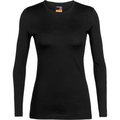 Icebreaker W Merino 200 Oasis Ls Crewe - Black - Naiset - S - Partioaitta, kuva 1 / 1
