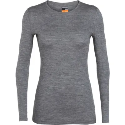 Icebreaker W Merino 200 Oasis Ls Crewe - Gritstone Hthr - Naiset - L - Partioaitta, kuva 1 / 1