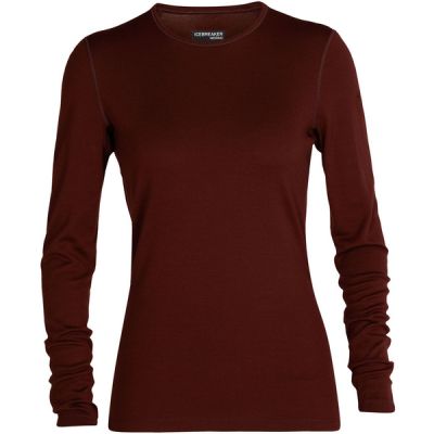 Icebreaker W Merino 200 Oasis Ls Crewe - Espresso - Naiset - S - Partioaitta