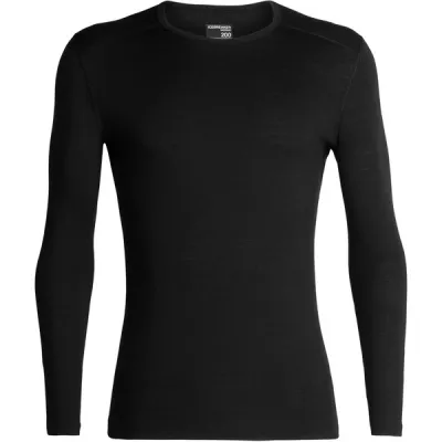 Icebreaker M Merino 200 Oasis Ls Crewe - Black - Miehet - XXL - Partioaitta