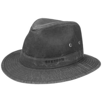 Stetson Traveller Delave Organic Cotton - Black - Unisex - XL - Partioaitta