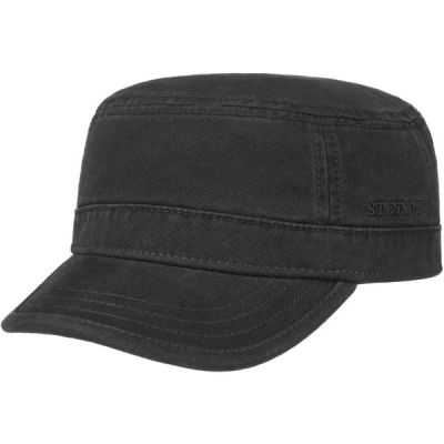 Stetson Army Cap Cotton - Black - Unisex - XL - Partioaitta