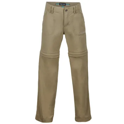 Marmot Girls Lobo' S Convertible Pant - Desert Khaki - Lapset - M - Partioaitta