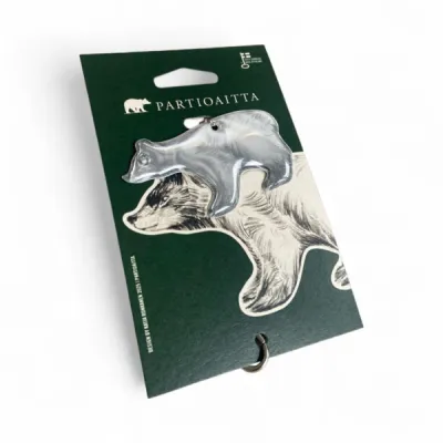 Partioaitta KARHU VALKOINEN HEIJASTIN