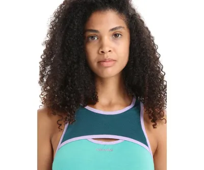 Icebreaker ZoneKnit Sports Bra Women Fresh/Green Glory, kuva 1 / 1