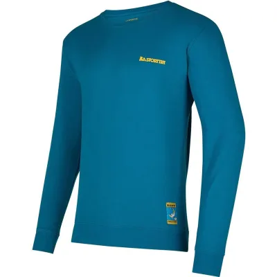 La Sportiva Climbing on the Moon Sweatshirt M Turchese/Giallo, kuva 1 / 1