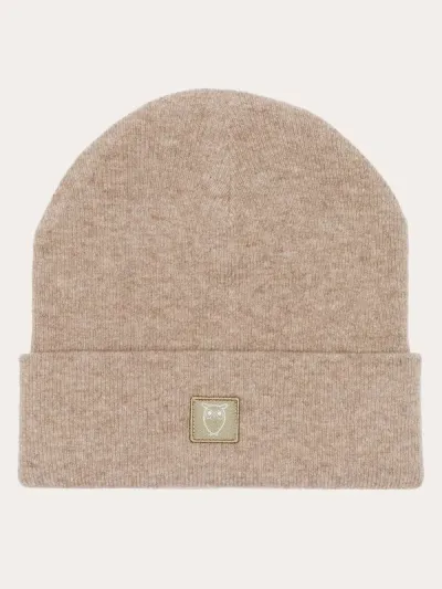 KnowledgeCotton Apparel Double Layer Wool Beanie Kelp Melange, kuva 1 / 1