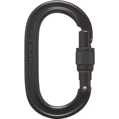Black Diamond Oval Keylock ScrwgtCarabiner Black