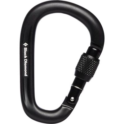 Black Diamond Pearlock Screwgate Carabiner Black