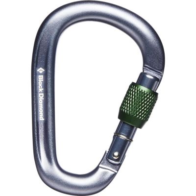 Black Diamond Pearlock Screwgate Carabiner Gray
