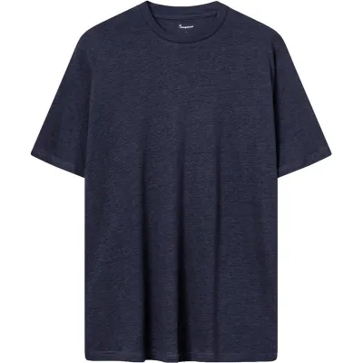 KnowledgeCotton Apparel Linen T-Shirt Total Eclipse, kuva 1 / 1