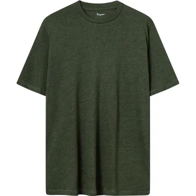 KnowledgeCotton Apparel Linen T-Shirt Forrest Night, kuva 1 / 1