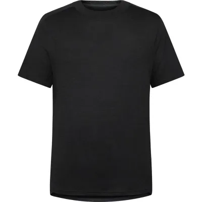 KnowledgeCotton Apparel Cleaver Wool 175 Single Constructed T-Shirt Black Jet, kuva 1 / 1