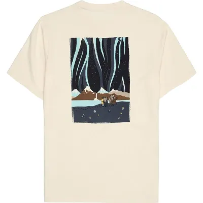 KnowledgeCotton Apparel Regular Single Jersey Hik Printed T-Shirt Egret, kuva 1 / 1