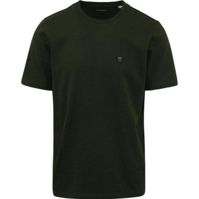 KnowledgeCotton Apparel Loke Badge Tee Forrest Night