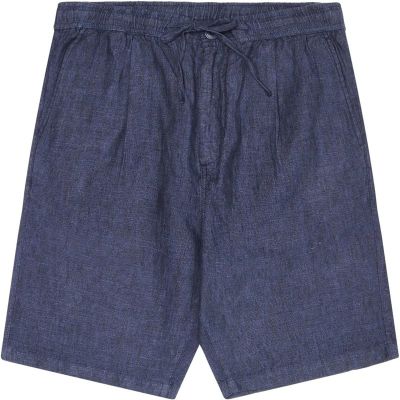 KnowledgeCotton Apparel Fig Loose Linen Shorts Total Eclipse
