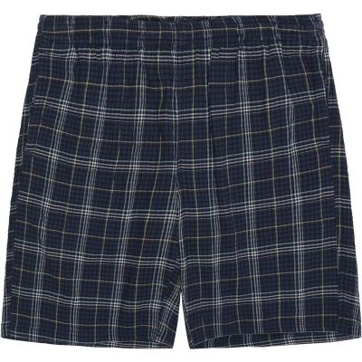 KnowledgeCotton Apparel Fig Checkered Shorts Blue Check