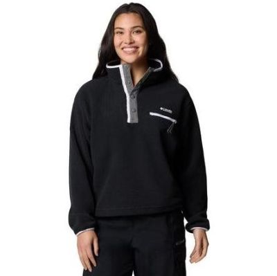 Columbia W Helvetia II Cropped Half Snap Fleece Black