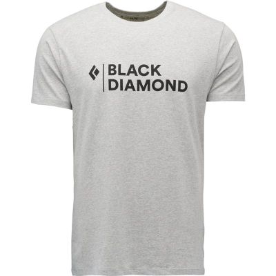 Black Diamond M Mini Stacked Ss Tee Nickel Heather