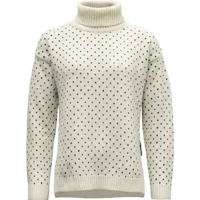 Devold Sørisen Wool High Neck Wmn Offwhite/Ink, kuva 1 / 1