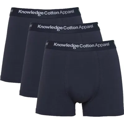 KnowledgeCotton Apparel Anker 3-Pack Underwear Total Eclipse, kuva 1 / 1