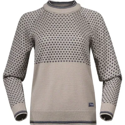 Bergans Alvdal Wool Jumper Women Sandstone/Navy Blue, kuva 1 / 1
