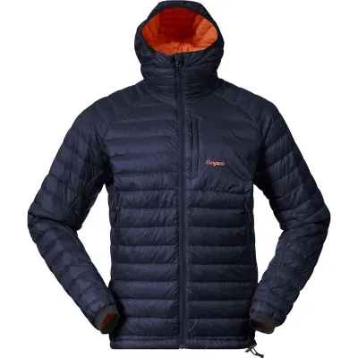 Bergans Vaagaa Light Down Jacket Hood Men Navy Blue/Alert Orange, kuva 1 / 1