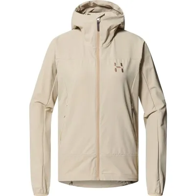 Haglöfs Rosson Softshell Hood Women Chalk Beige, kuva 1 / 1
