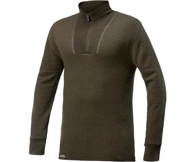 Woolpower Zip Turtleneck 400 Pine Green, kuva 1 / 1