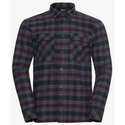 Jack Wolfskin Baja Flannel Shirt M Check Dark Navy, kuva 1 / 1