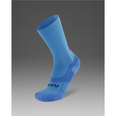 2XU Vectr Light CushionCrew Socks Azure Blue/Surf