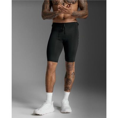2XU Aero Mesh Compression Shorts Black/Silver Reflective