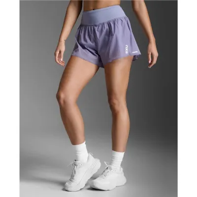 2XU Aero Hi-Rise 2-In-13 Inch Shorts Digital Lilac/White Reflective, kuva 1 / 1