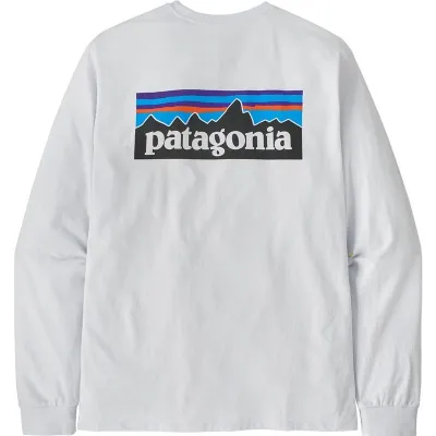 Patagonia P-6 Logo LS Responsibili-Tee Men White, kuva 1 / 1