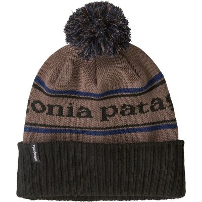 Patagonia Powder Town Beanie Park Stripe: Marlow Brown