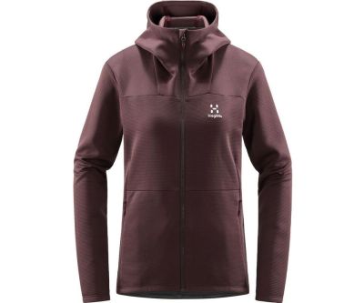 Haglöfs Willow Mid Hooded Jacket Women Burgundy Brown