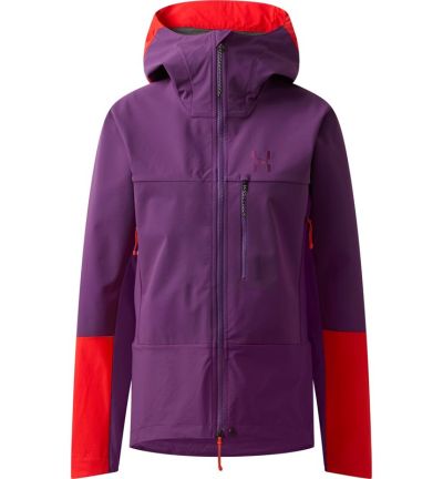 Haglöfs ROC Sight SoftshellII Jacket Women Purple Night/Tech Red