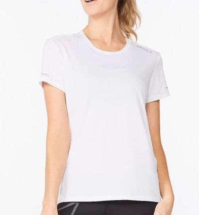 2XU Aero Tee White/Silver Reflective