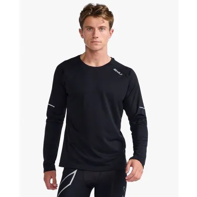 2XU Aero Long Sleeve Black/Silver Reflective