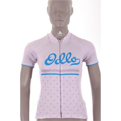 Odlo Stand-Up Collar S/SFull Zip Women Quail Melange/Retro