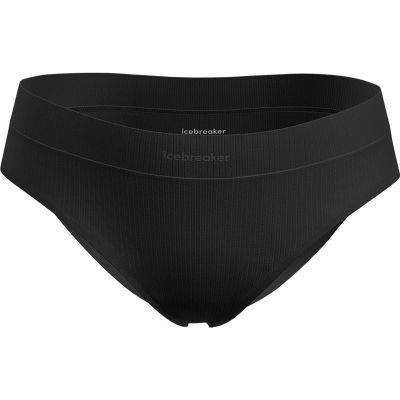 Icebreaker Women Merino Blend Rib Lotus Hipster Black