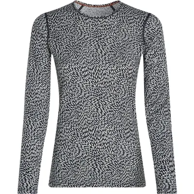 Icebreaker Women Merino 200 Oasis LS Crewe Flock Forms AOP Midnight Navy/Snow/Aop, kuva 1 / 1
