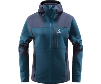 Haglöfs Vassi Mid Hooded Jacket Women Dark Ocean/Tarn Blue