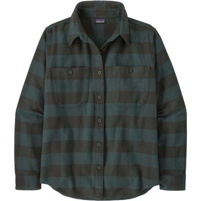 Patagonia W's Fjord Flannel Shirt Buffalo Check: Old Growth Green