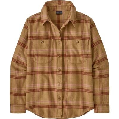 Patagonia W's Fjord Flannel Shirt Old Spruce: Nest Brown