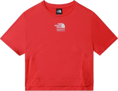 The North Face Face AO Glacier Crop SS Tee Women Horizon Red