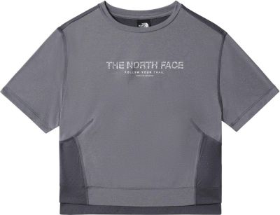 The North Face Face AO Glacier Crop SS Tee Women Vanadis Grey Light Heather